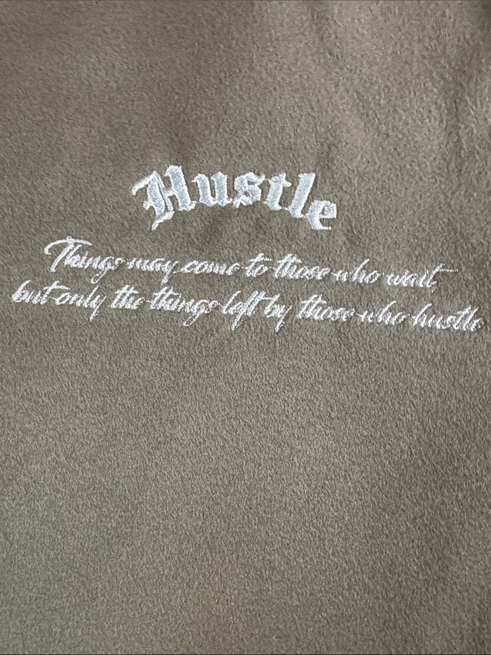 Ring of Fire Olive and White Embroidered Varsity Jacket - Picture 3 of 9